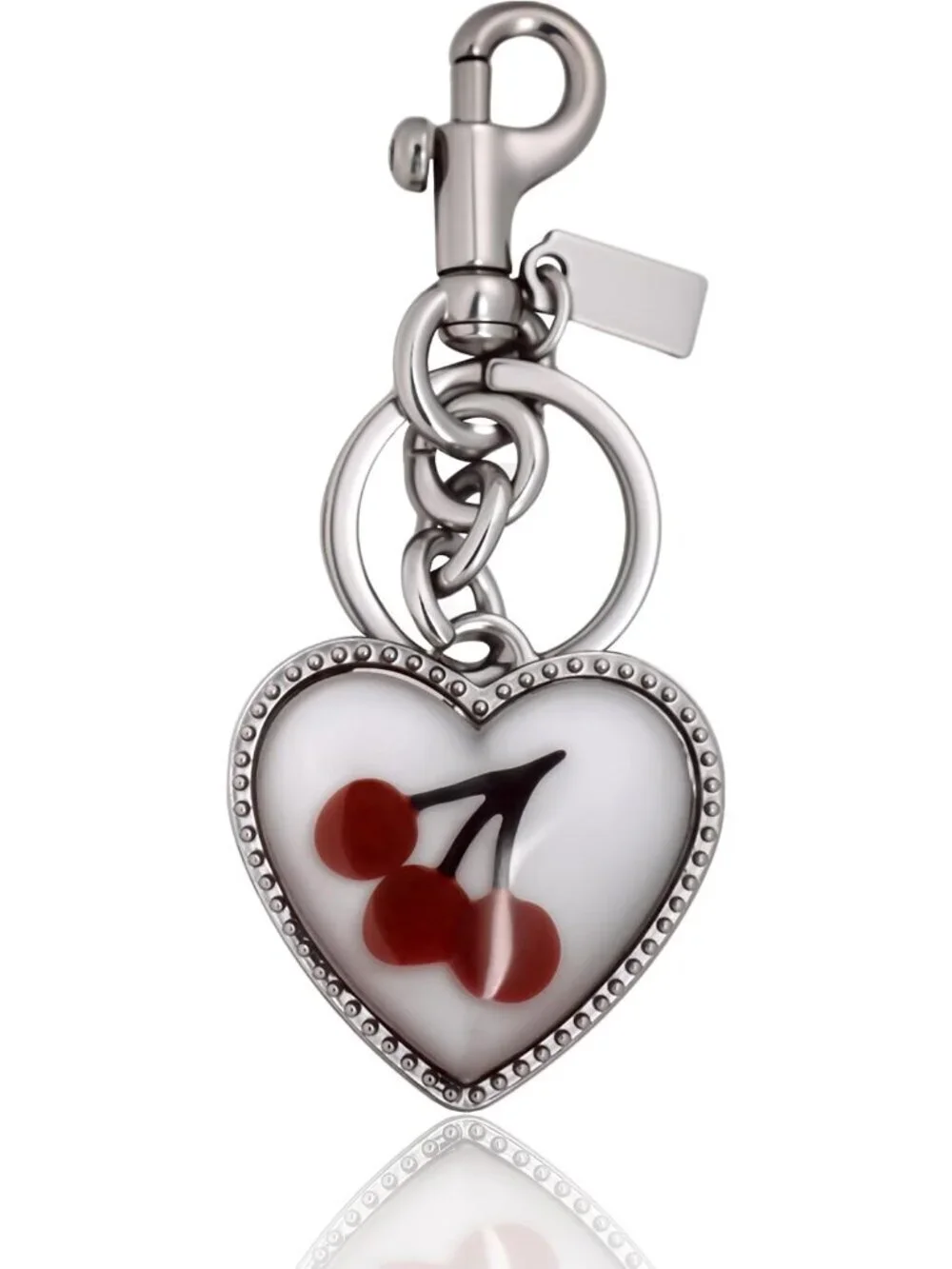 Cherry Bag Charm, Heart Bag Charm for Handbags Car Keychain Charms Keyring Acces